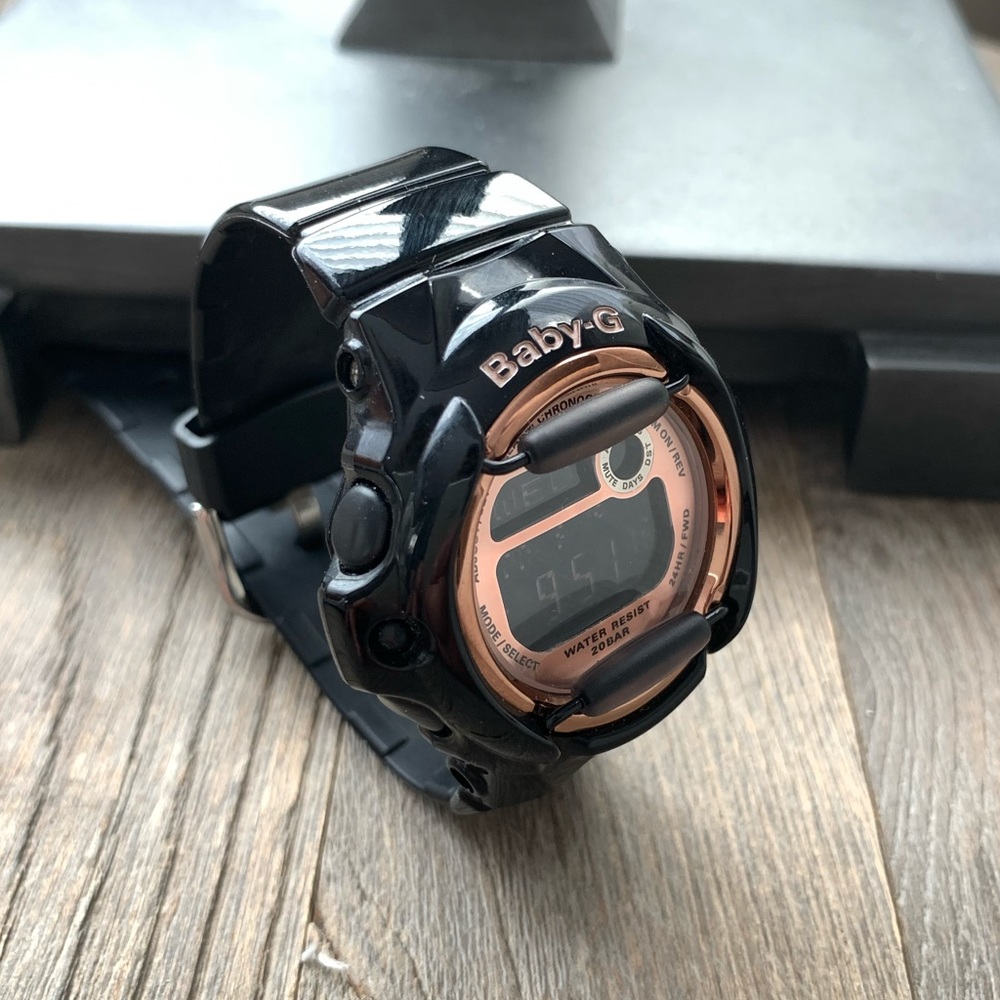 Black and Rose Gold Casio Baby-g